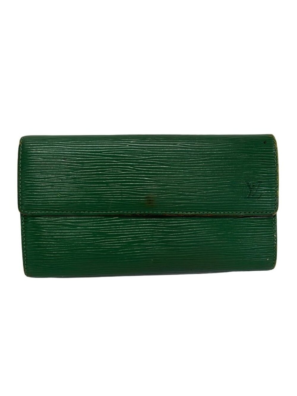 Louis Vuitton Wallet Epi Pochette Porte Monnaie Credit Borneo Green Leather